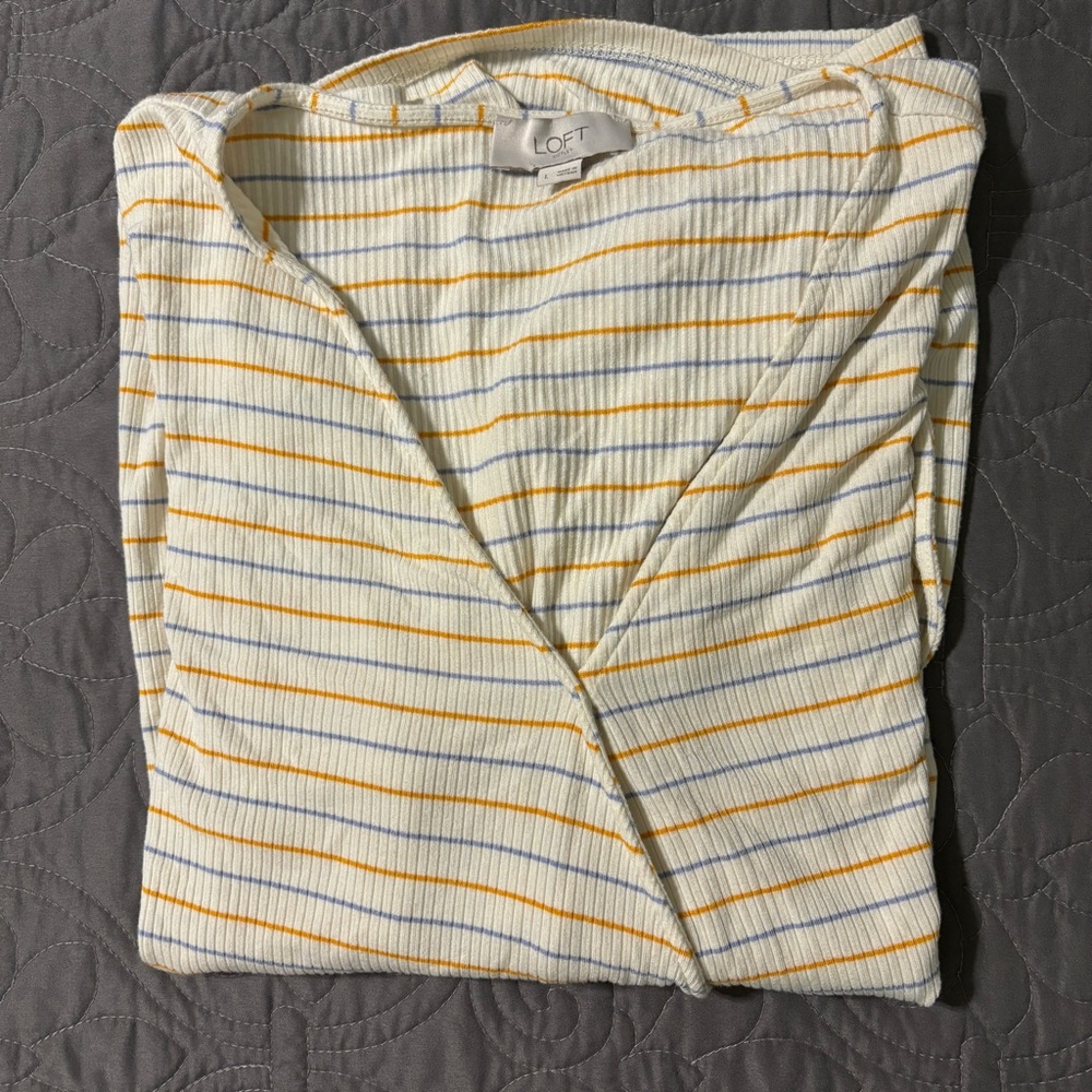 Loft Ribbed Stripe Tee - Picture 6 of 6